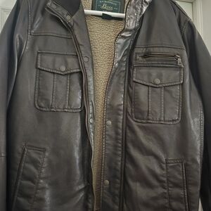 Bass Men's Dark Brown Leather Jacket